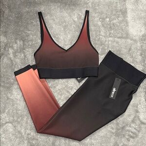 Ultracor Ombre black/cinnamon bra and leggings set